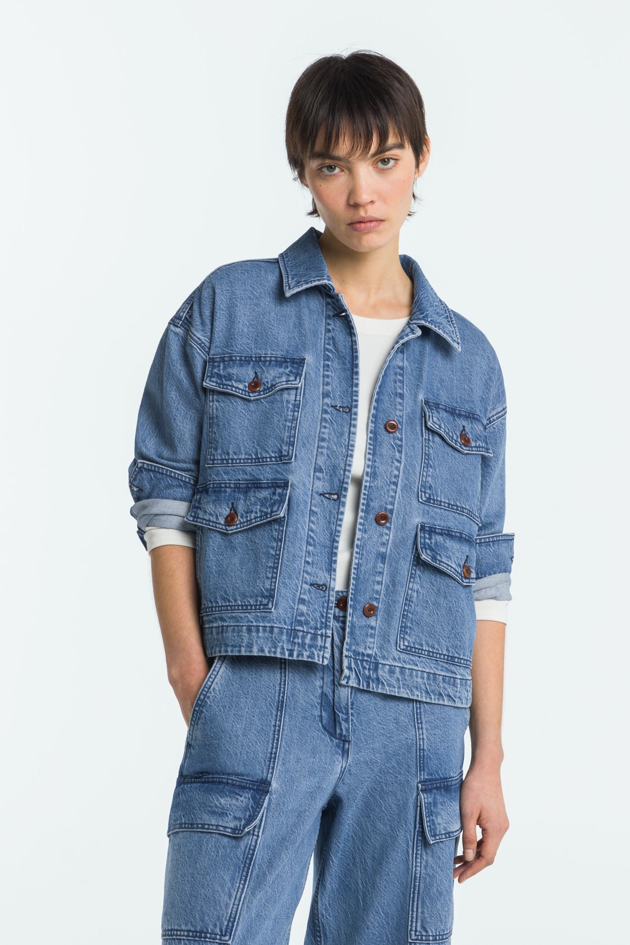 Kings of Indigo  Jas Meisho Jim Mid Marmer Blauw