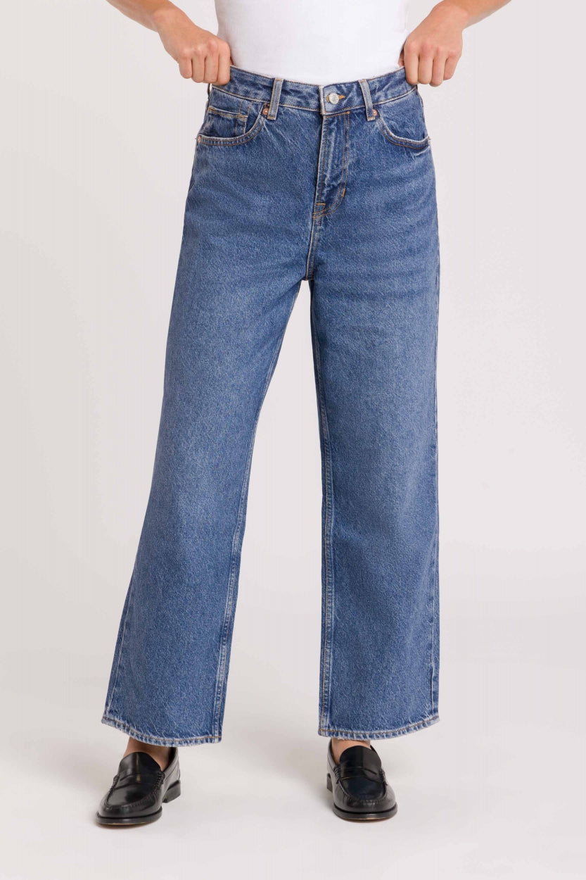 Kings of Indigo  Jeans Liora Cropped Washed Blauw