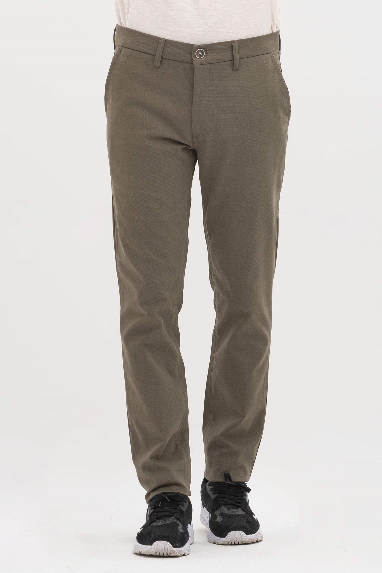 ORGANICATION mannen vegan Stretchy Broek Kaki