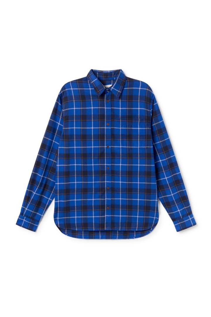 TWOTHIRDS mannen vegan Shirt Kirkby Blauw