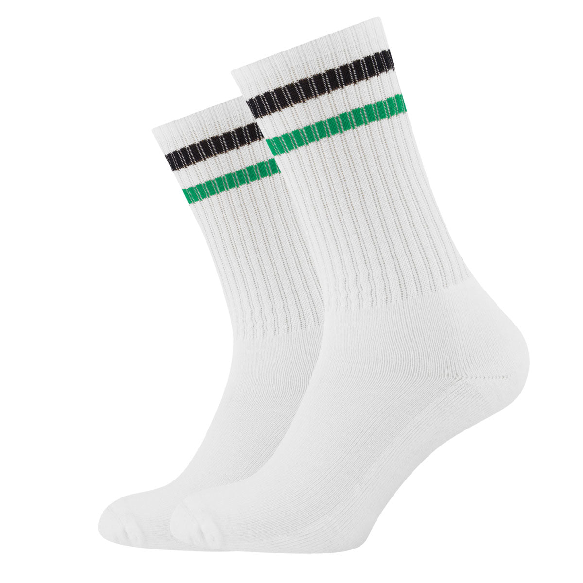 Outdoor sokken Senna (2-pack) - Wit met Zwarte en Groene Band - LIMITED EDITION