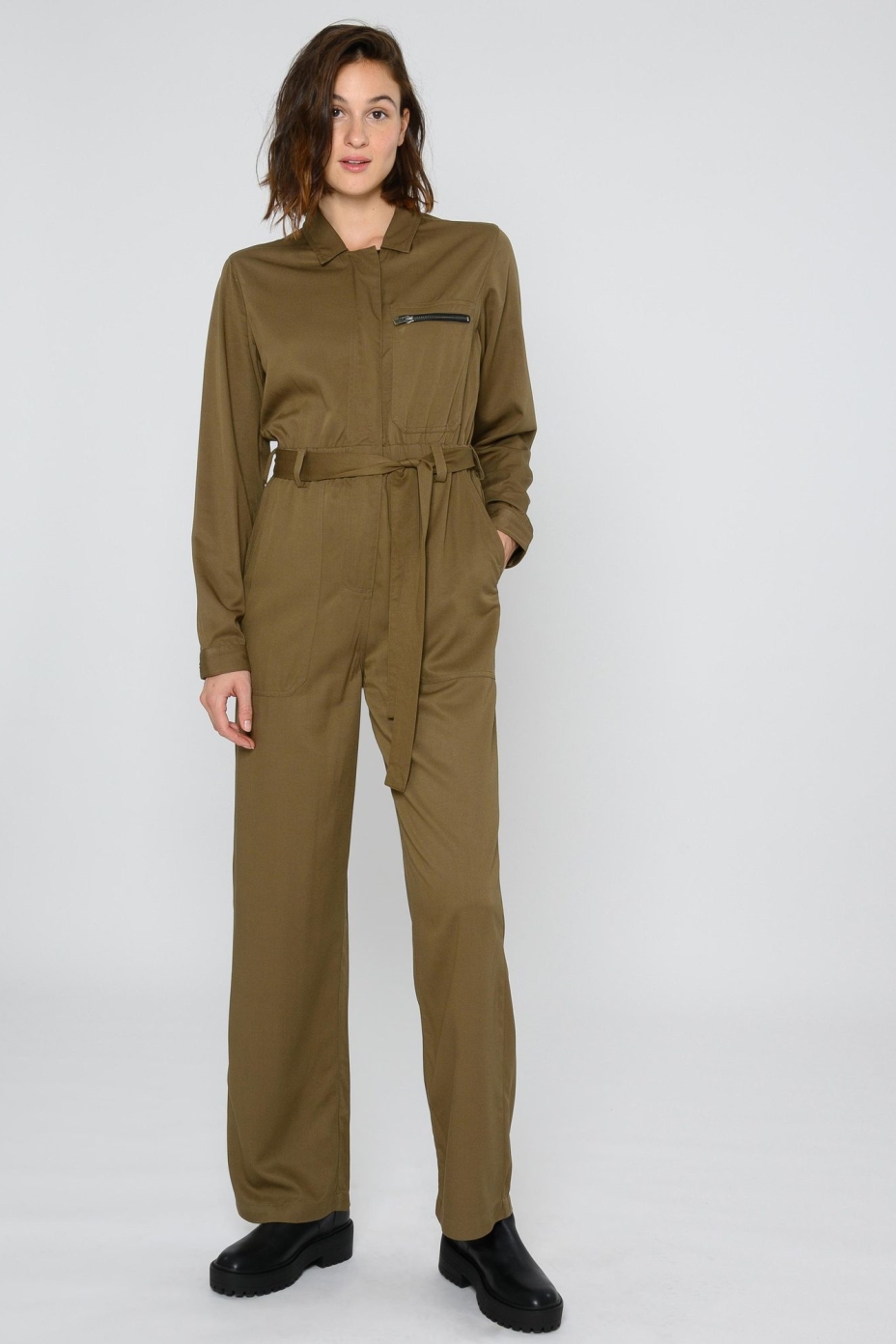 ThokkThokk  Jumpsuit Donker Olijf