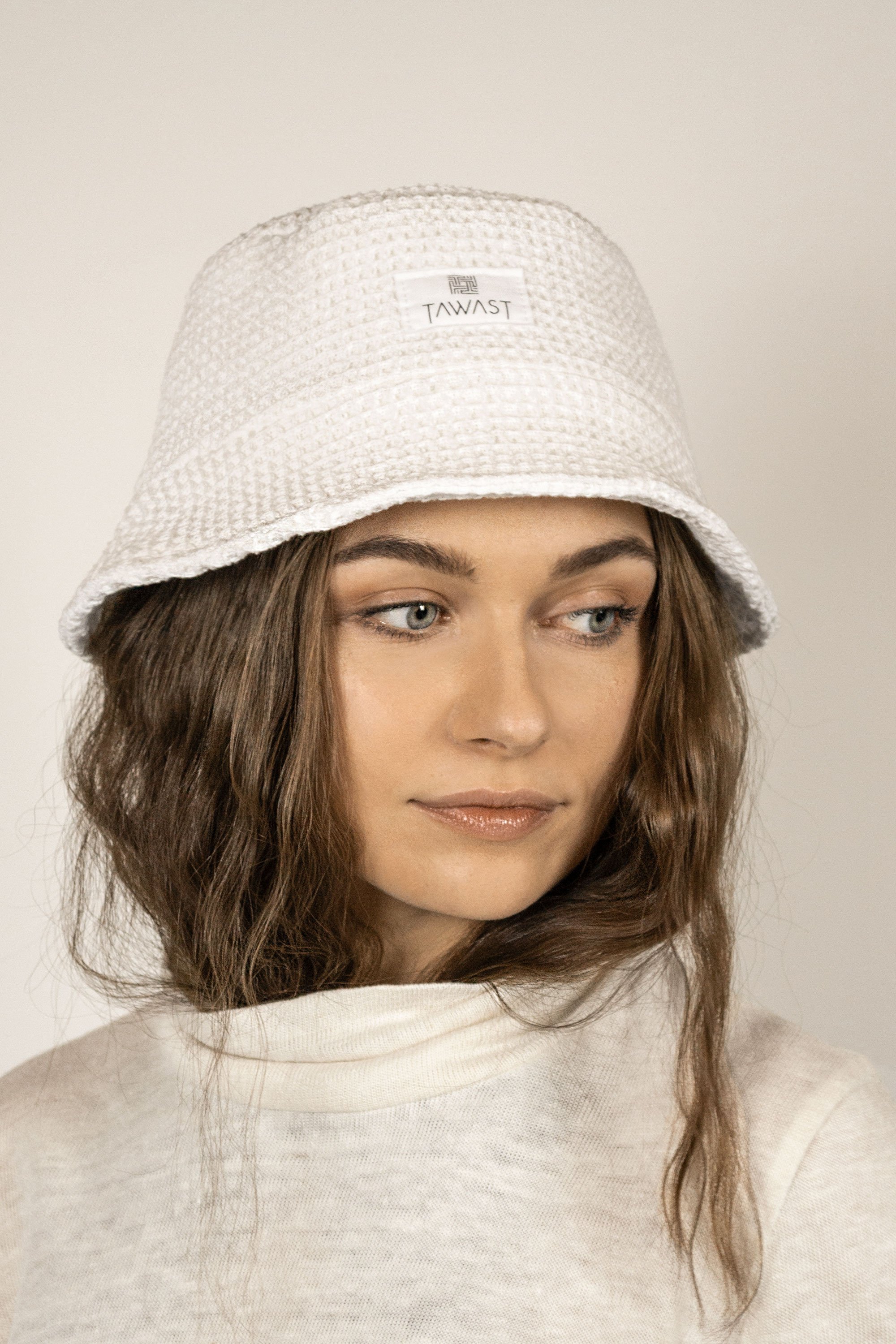 TAWAST  Bucket Hat Breeze Wafelstructuur Wit