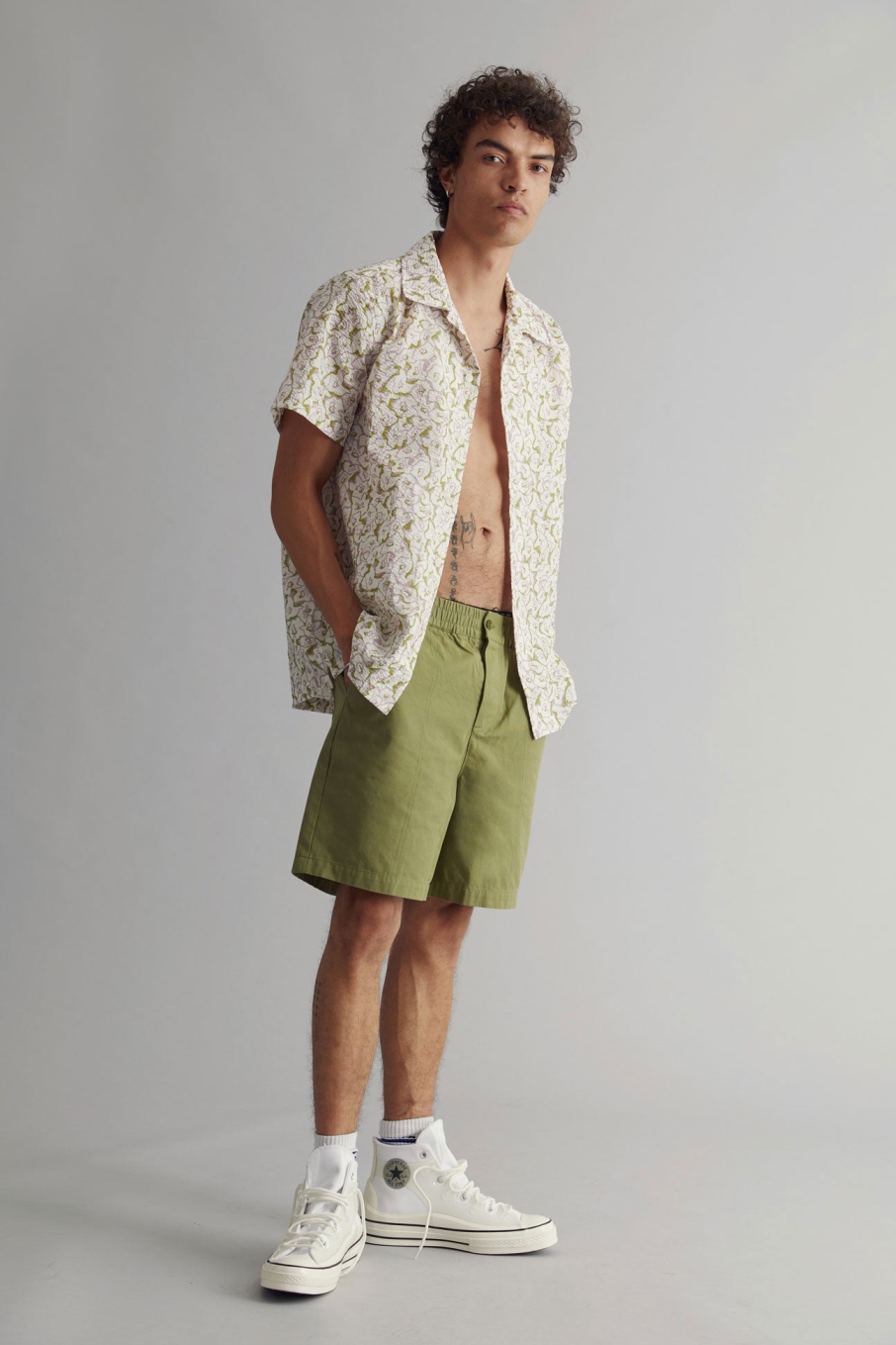 KOMODO mannen vegan Short Mario Kaki Groen