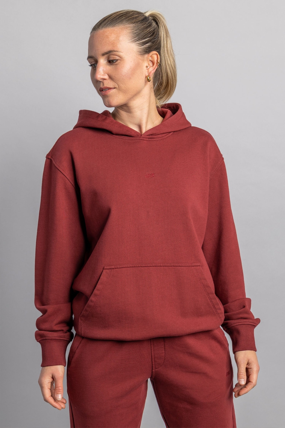 DIRTS mannen vegan Hoodie Classic Royal Burgundy