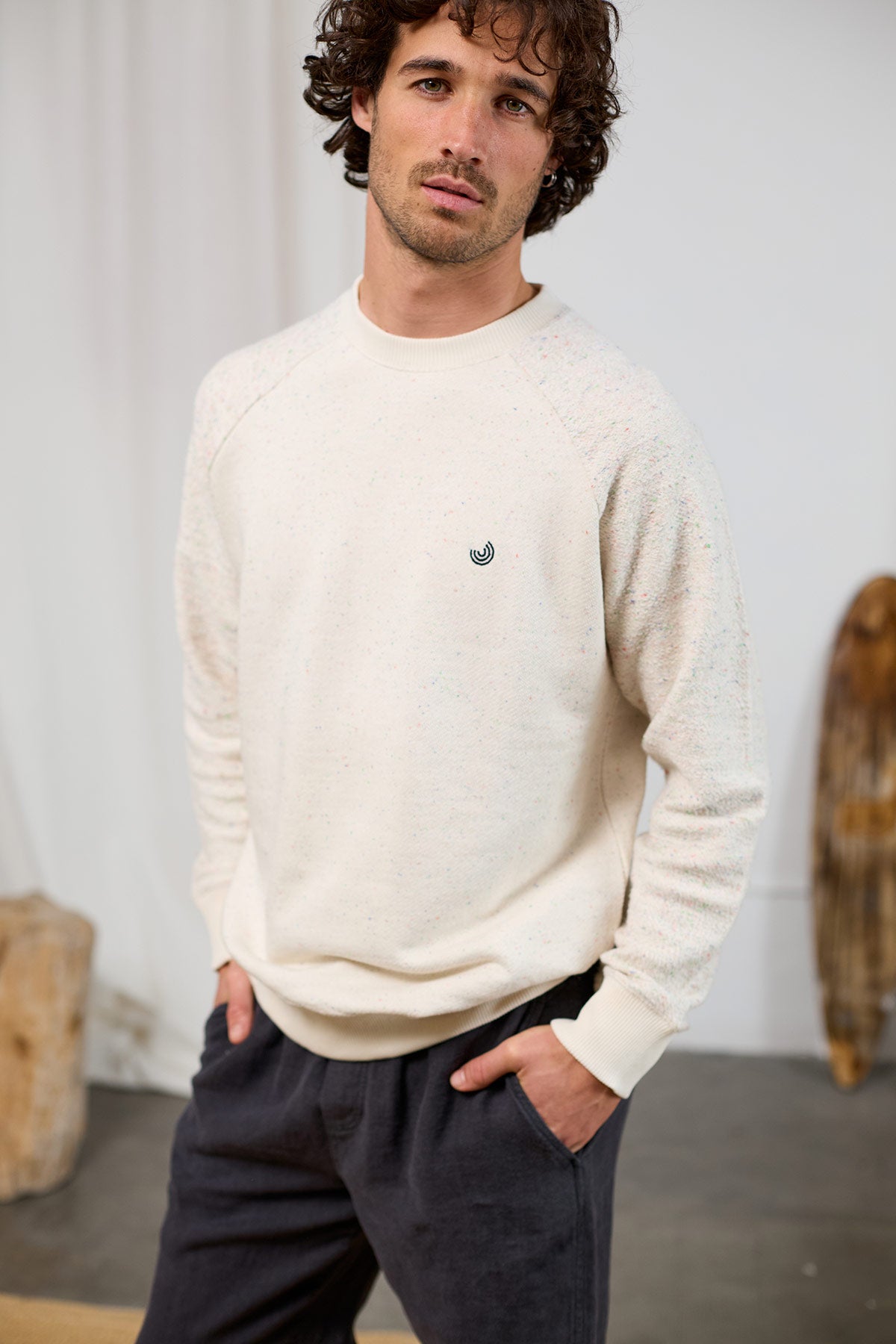 TWOTHIRDS mannen vegan Sweatshirt Dunmore Ecru