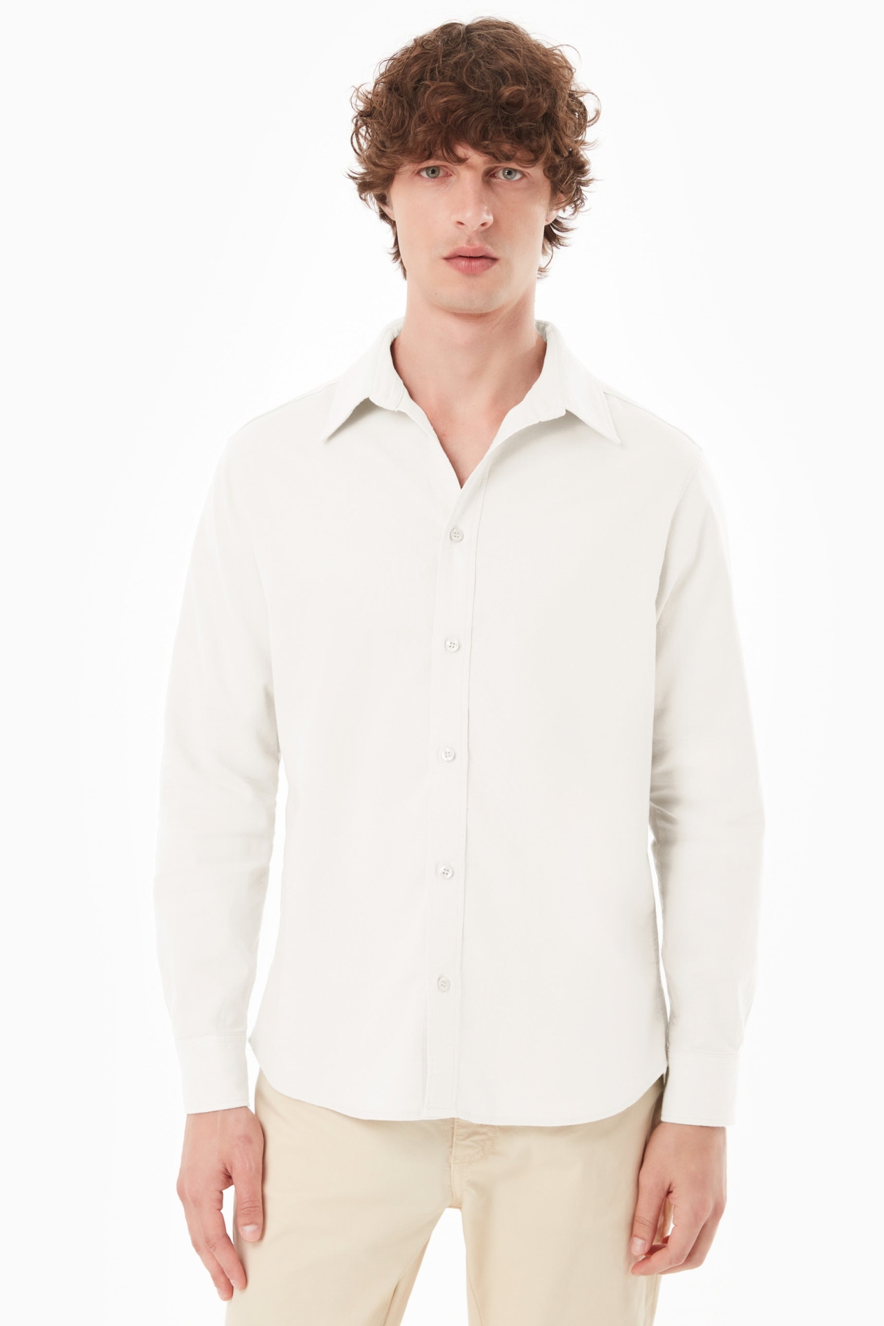 ORGANICATION mannen vegan Shirt Gebroken Wit