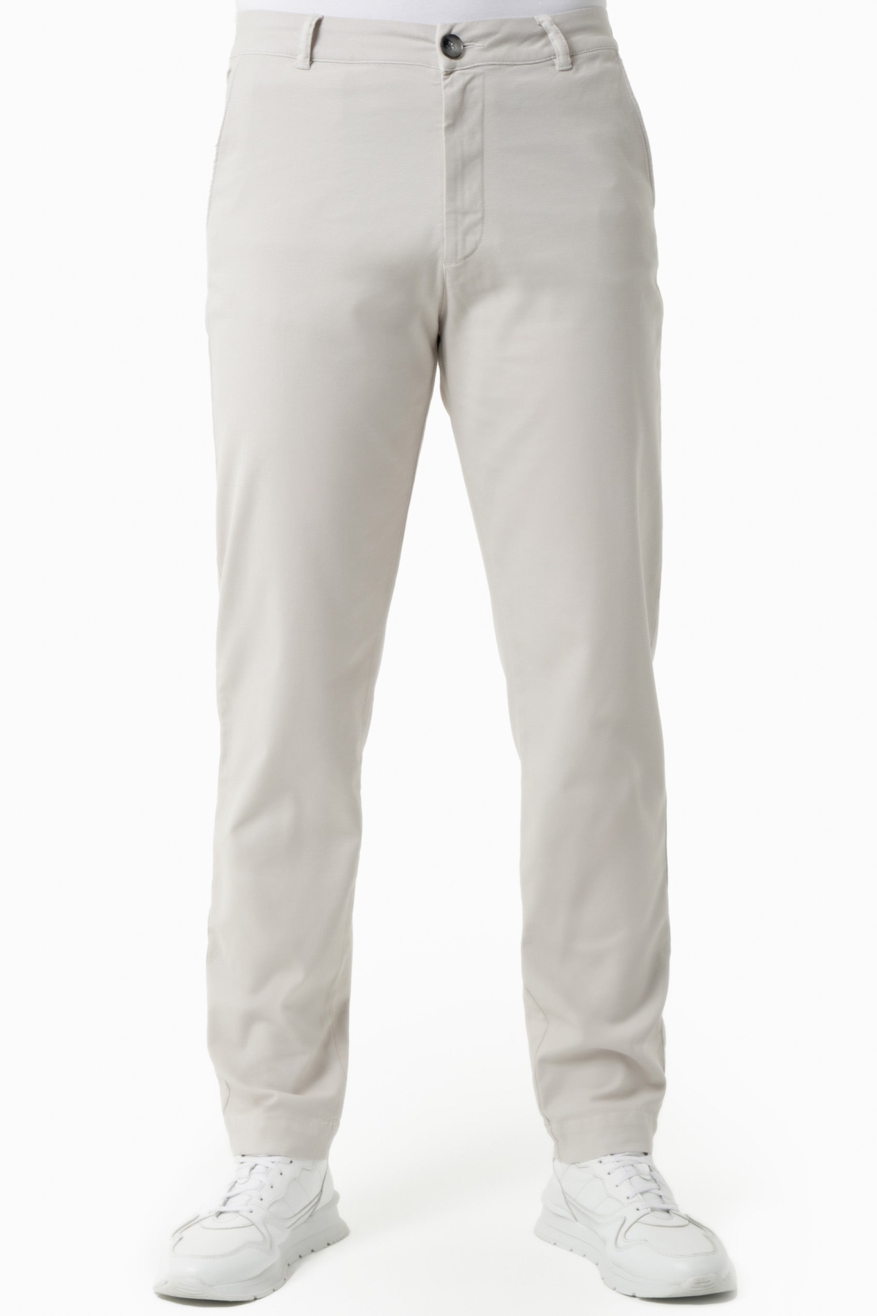 ORGANICATION mannen vegan Broek Regular Fit Lichtgrijs