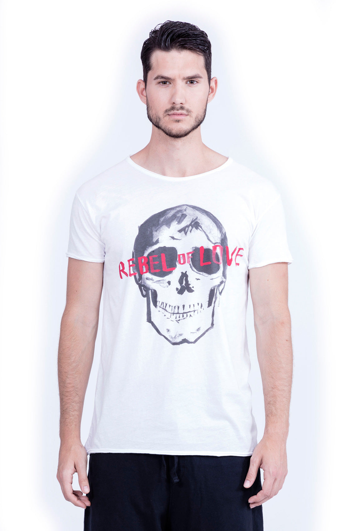 RAVENS VIEW IBIZA mannen vegan T-Shirt Rebel Van Liefde Wit