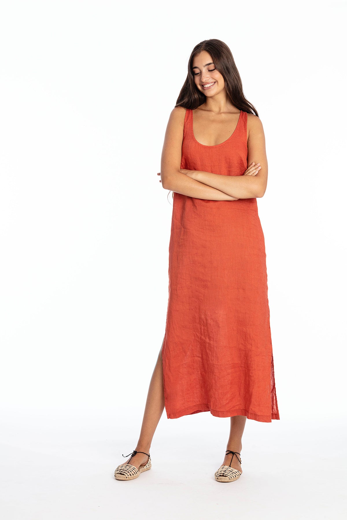 RAVENS VIEW IBIZA  Jurk Ariana Terracotta Oranje