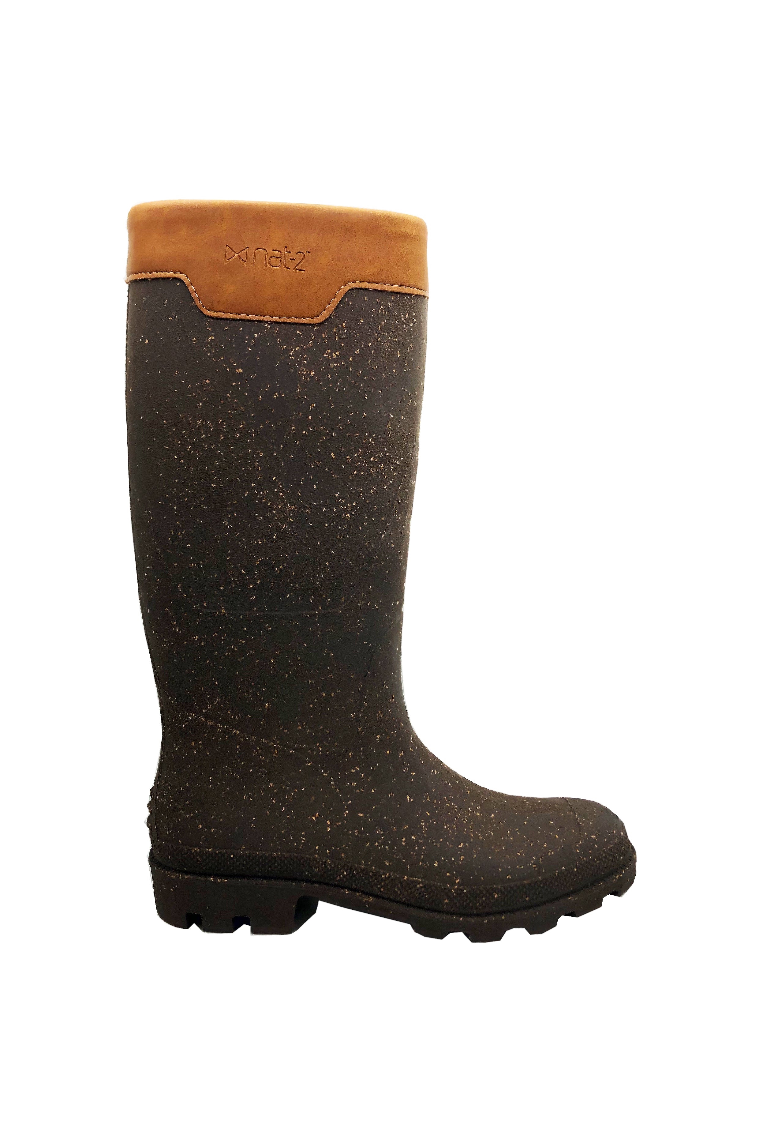 nat-2 mannen vegan Regenlaarzen Robuuste Prime Bully Cork 100% Waterdicht Bruin