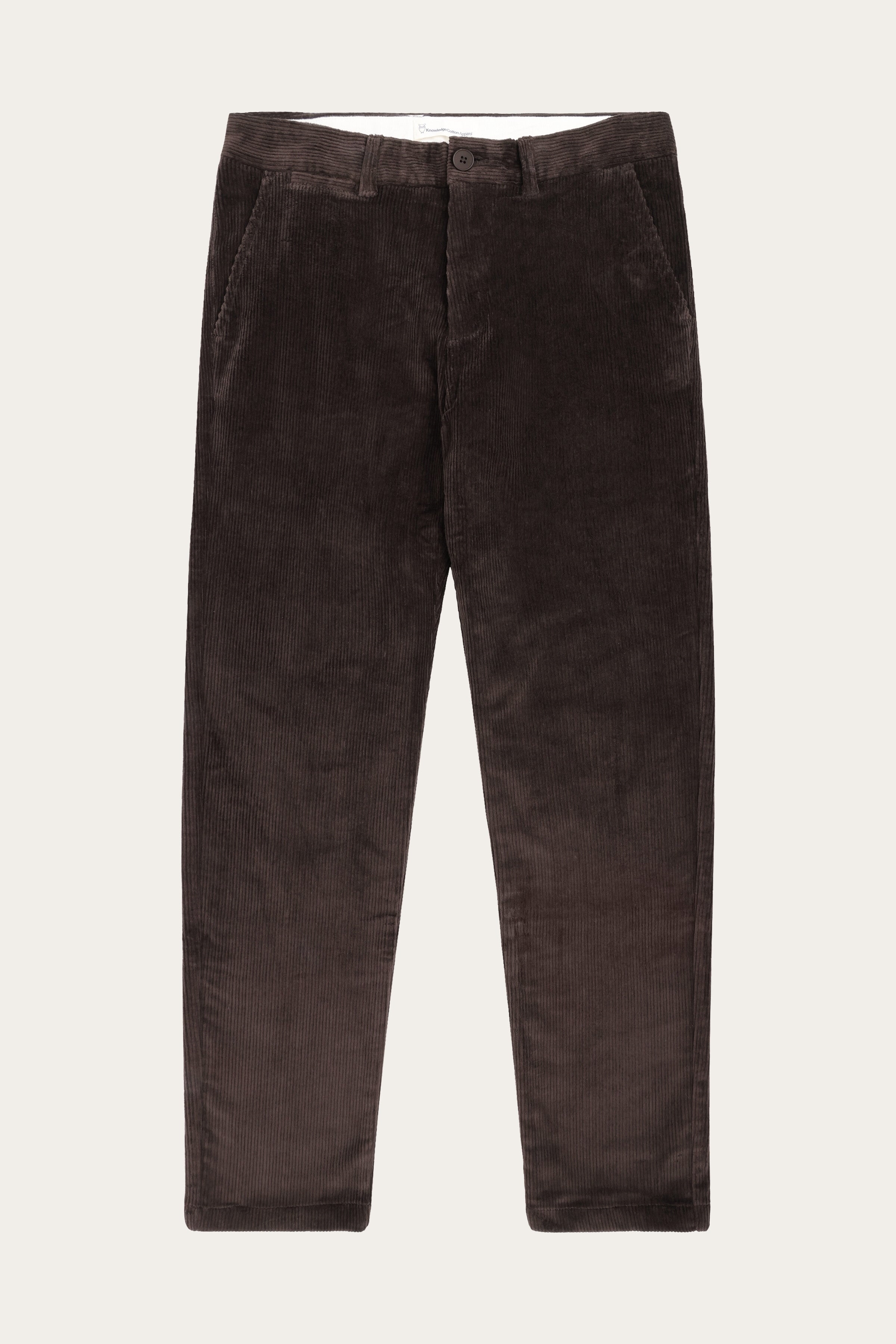 KnowledgeCotton Apparel mannen vegan Chino Pants Chuck Regular 8 Wales Corduroy Chocoladetaart