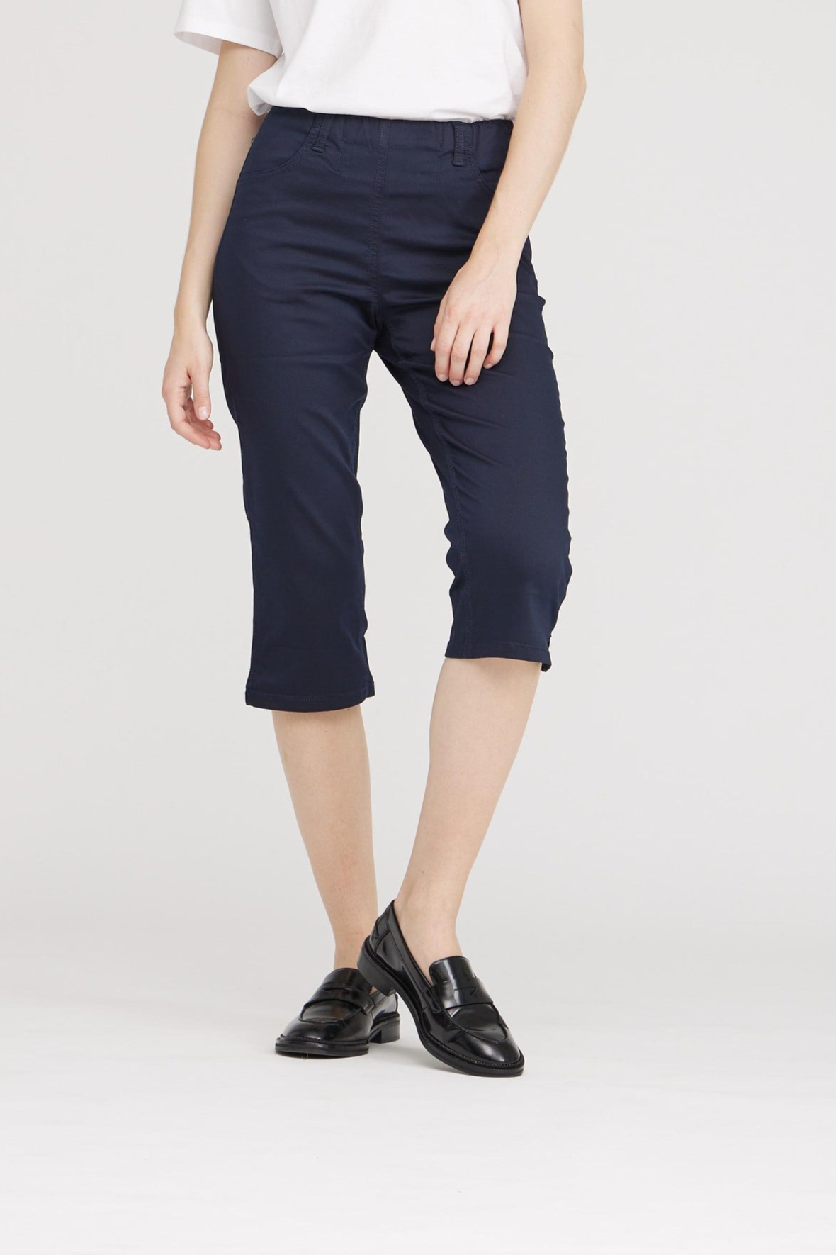 LAURIE  Broek Kelly Regular Capri Sl Navy
