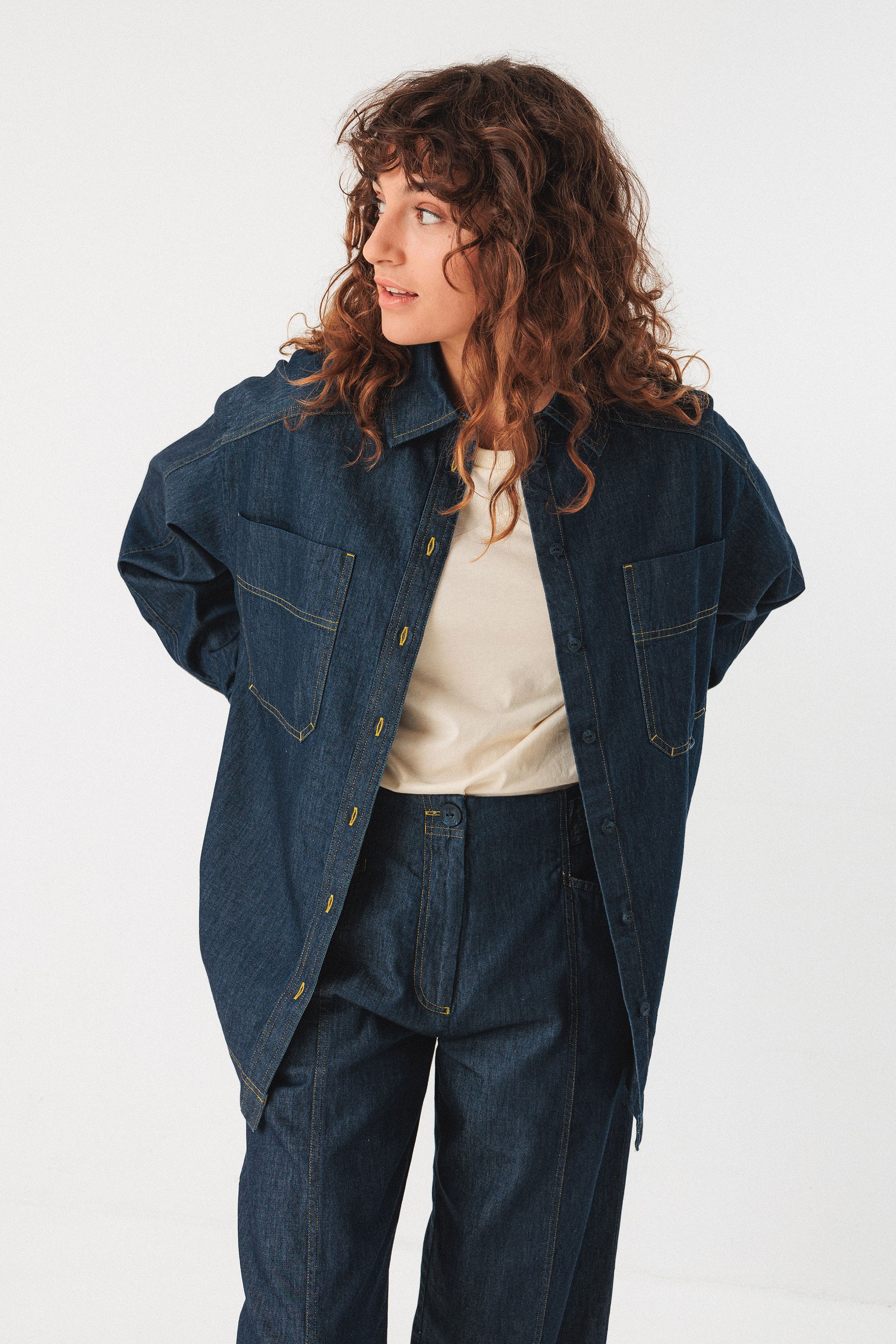 SKFK  Denim Overhemd Bakene Blue