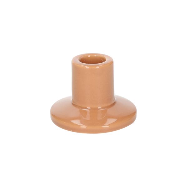 Kandelaar, porselein, terracotta, laag