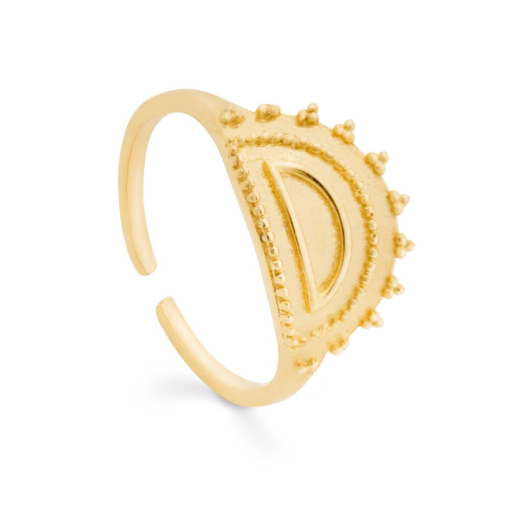 Loft and Daughter  Half Moon Ring Verguld