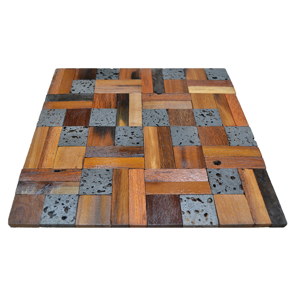 3D Houten Wandpaneel | Lava Mix | 30×30 cm | Wanddecoratie