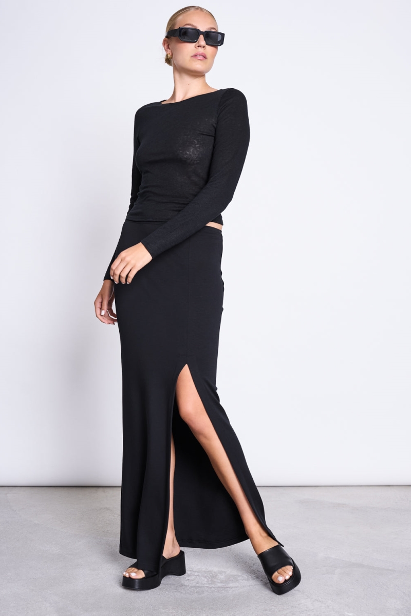 JAN 'N JUNE  Maxi Rok Lusta Zwart