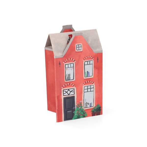 Kaart 3D met envelop, gevelhuisje