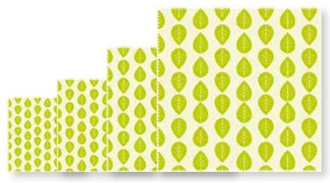 Nuts Innovations 4-Pack Vegan Wax plantenwasdoeken - Green Leaves