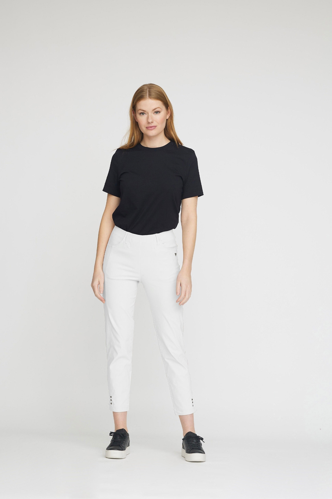 LAURIE  Broek Rose Regular Crop Wit