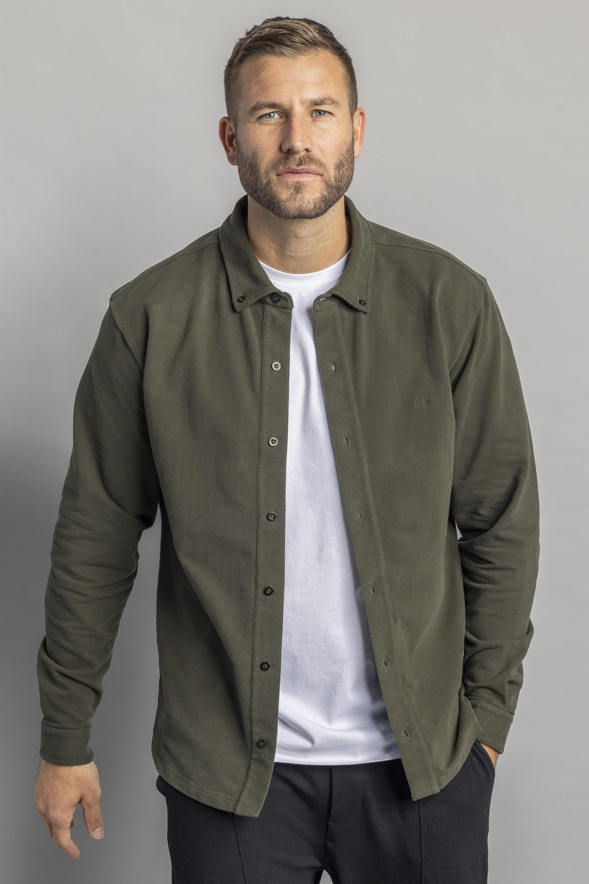 DIRTS mannen vegan Shirt/Jersey In Mosgroen