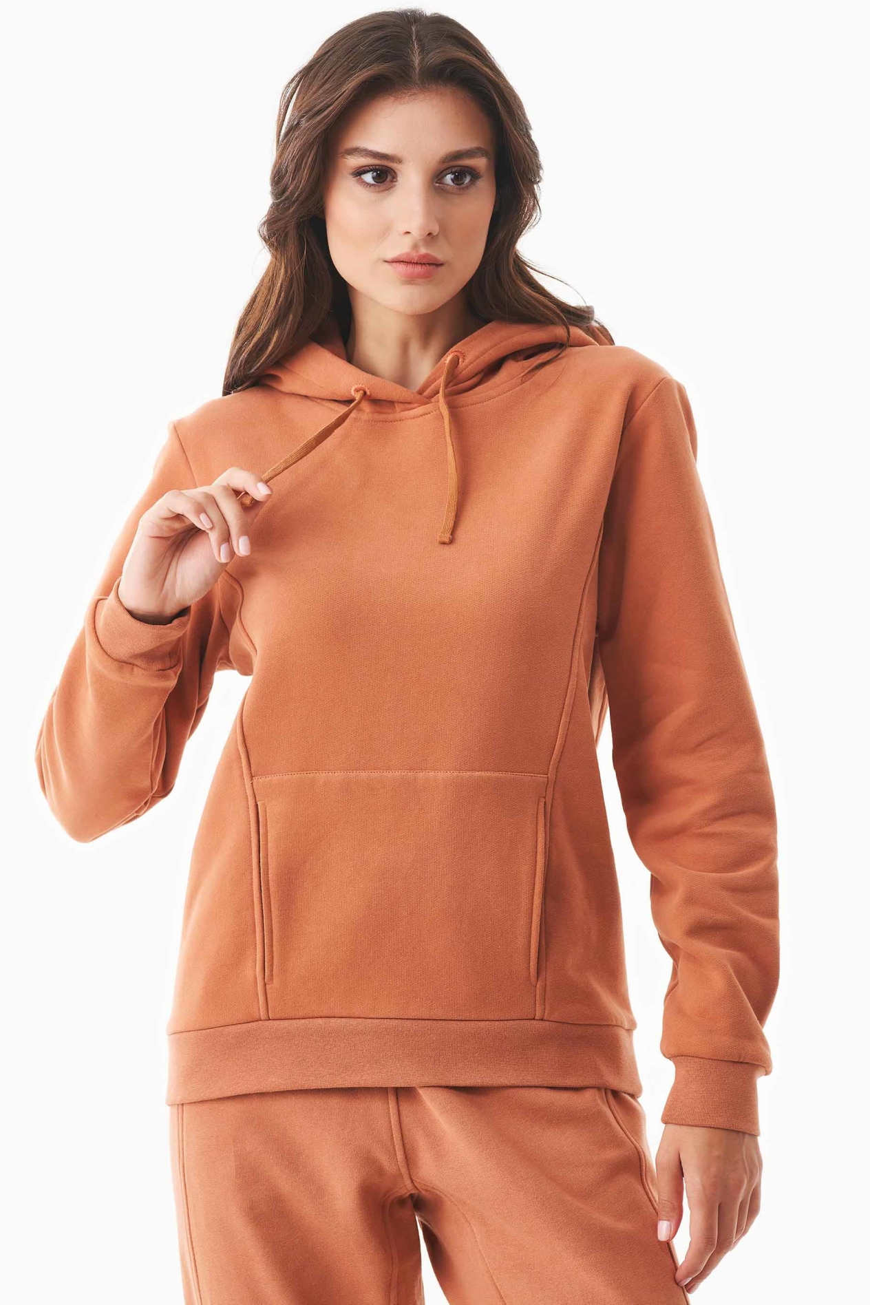 ORGANICATION  Sweathoodie Soft Touch Biologisch Katoen Oranje