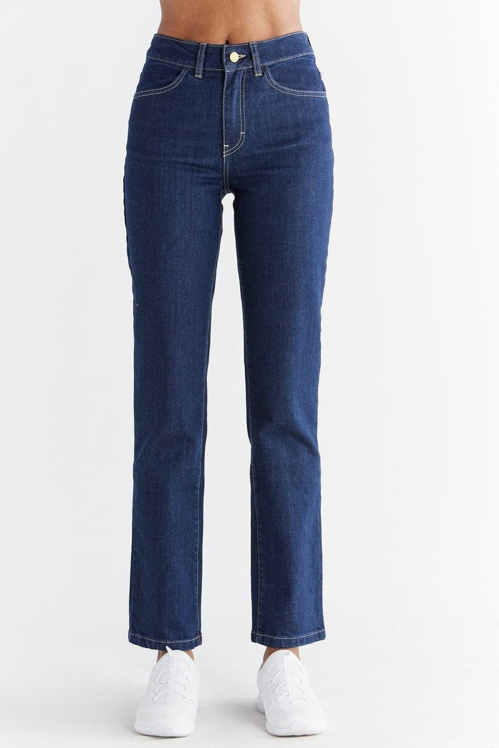 Evermind  Jeans Rechte Pasvorm Donker Leisteenblauw