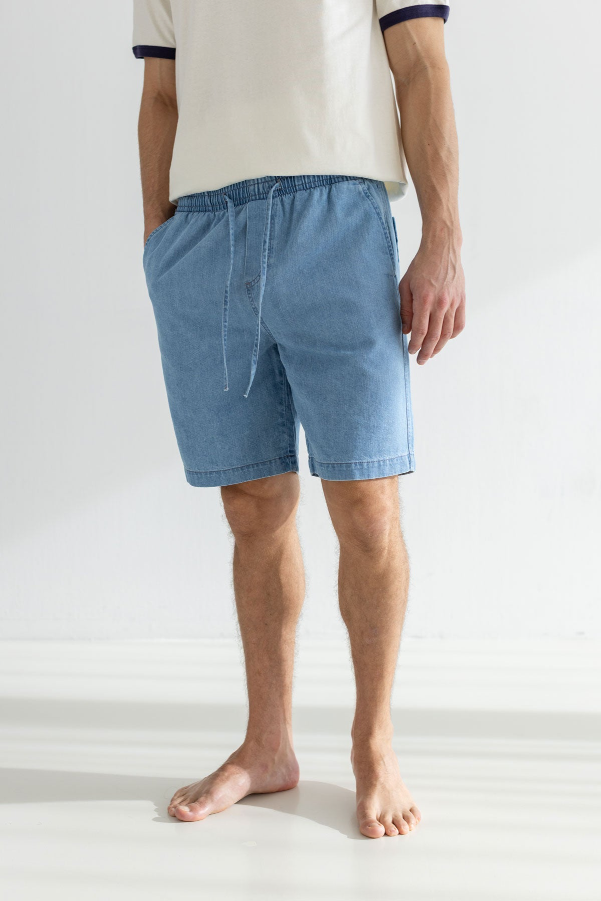 TWOTHIRDS mannen vegan Shorts Selaon Lichtblauw