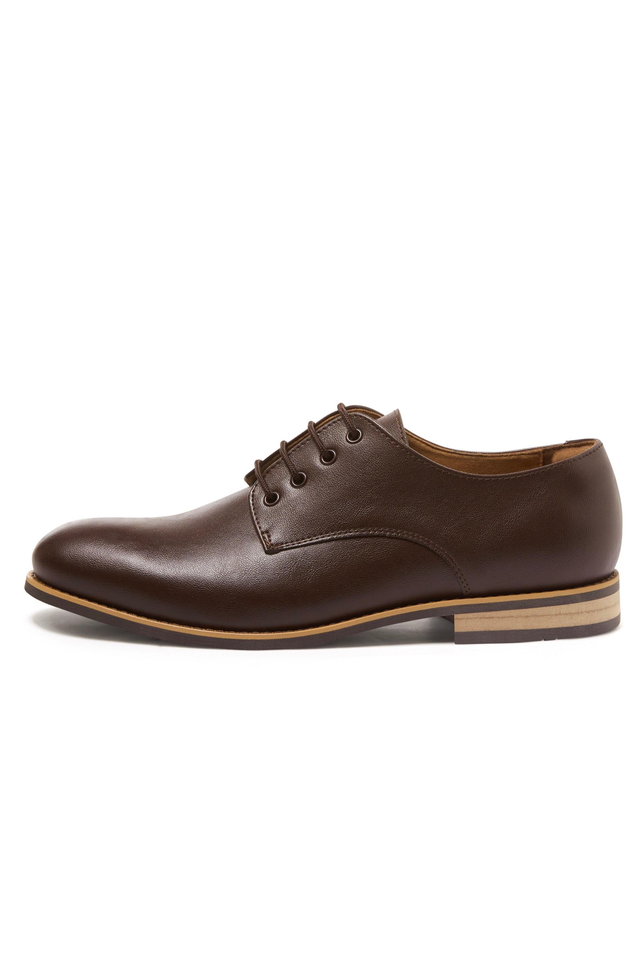Will's Vegan Store mannen vegan Casual Derby's Donkerbruin