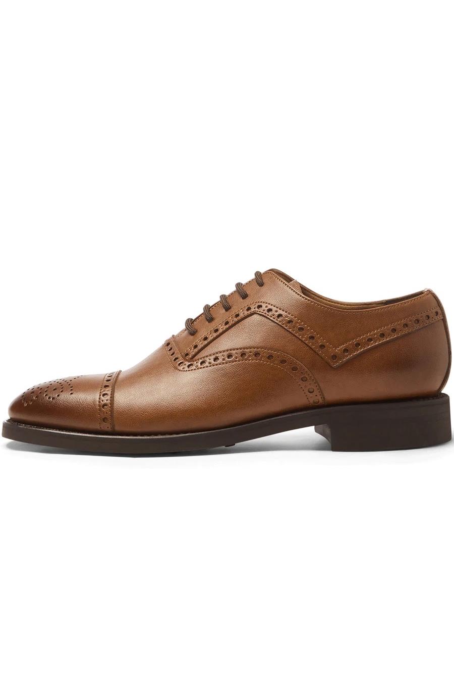 Will's Vegan Store mannen vegan Goodyear Welt Brogues Tan