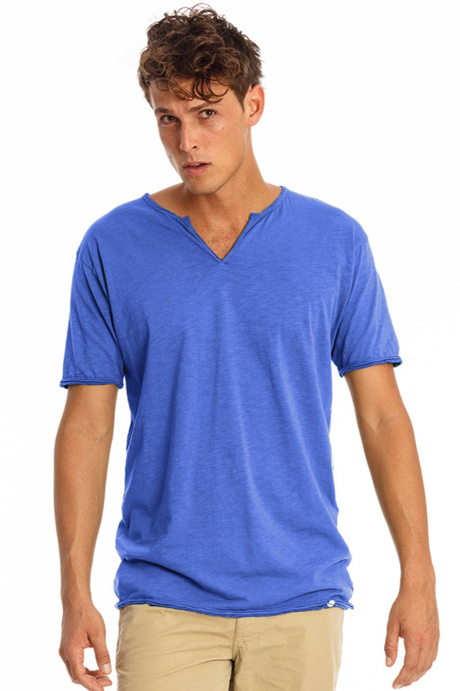 RAVENS VIEW IBIZA mannen vegan T-Shirt Eros Klein Blauw