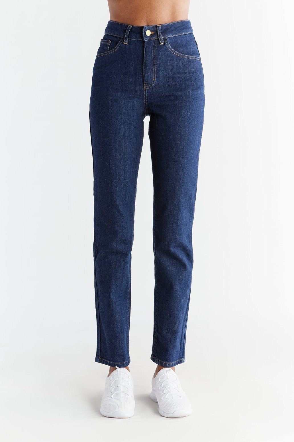 Evermind  Jeans Regular Fit Donker Leisteen Blauw