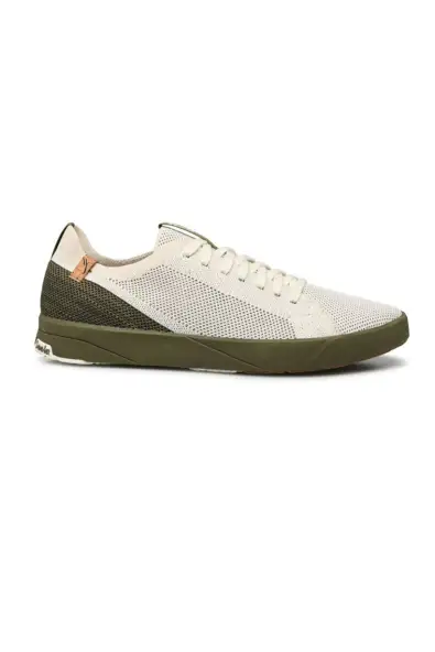 SAOLA mannen vegan Sneakers Heren Cannon Knit 2.0 Wit / Gebrand Olijf