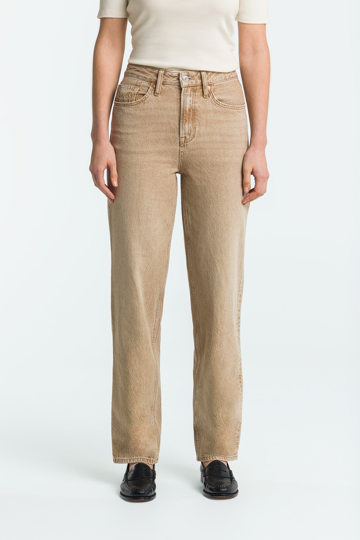 Kings of Indigo Liora Jim Jeans - Donkerbeige