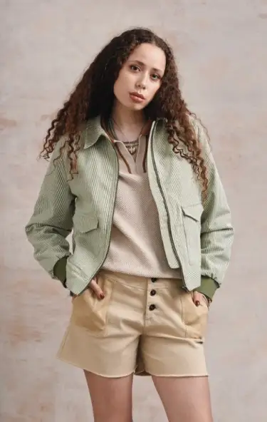 KOMODO  Bomberjack Vivi Stripe Groen