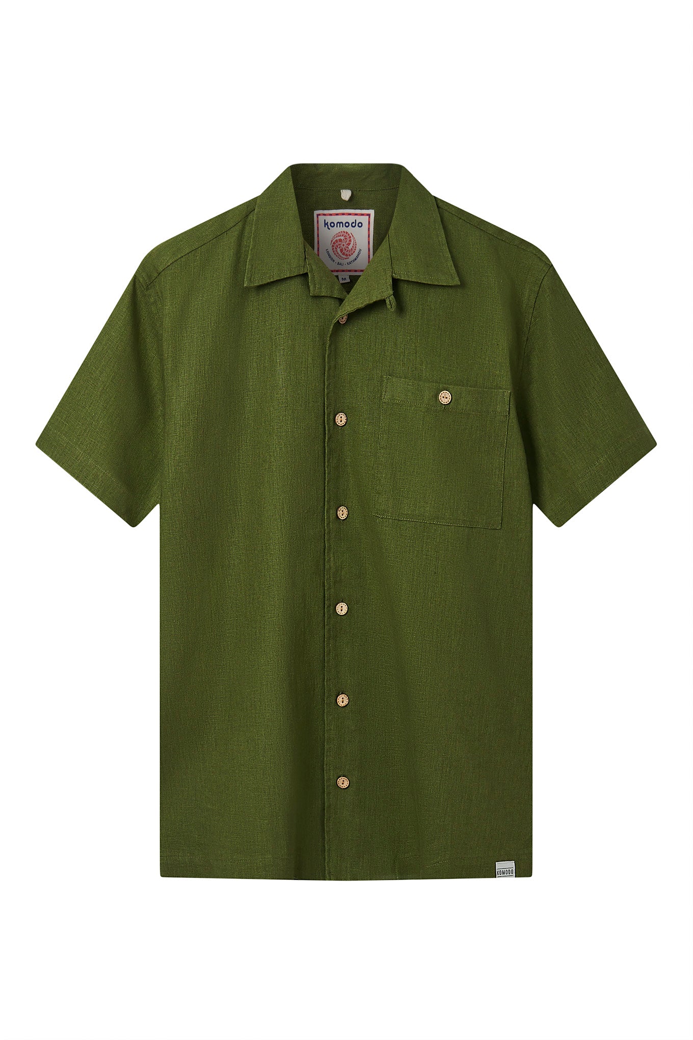 KOMODO Vegan Katoenen Overhemd - Spindrift Khaki