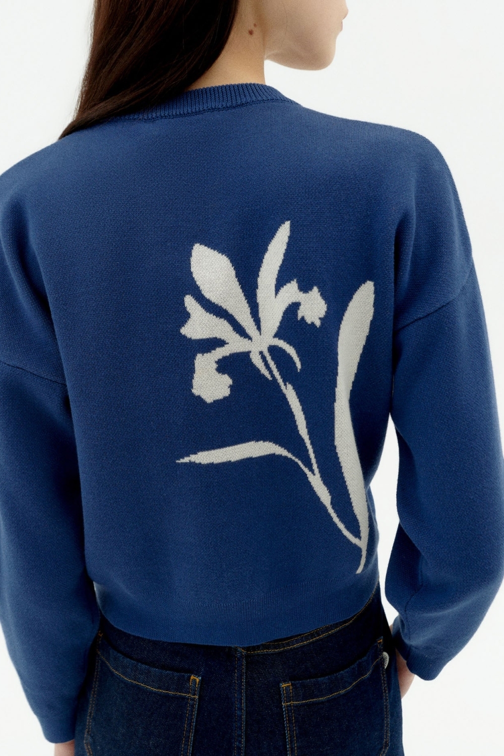 Thinking MU Philis Gebreide Trui – Donkerblauw