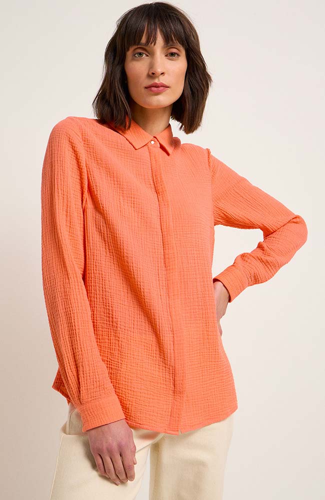 Lanius Dames Blouse Structure Coral