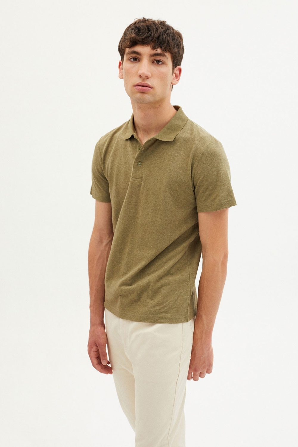 Thinking MU mannen vegan Polo Hennep Groen