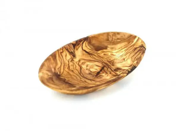 The Twinning Company Fairtrade Olijfhouten Schaaltje, ovaal 12cm.