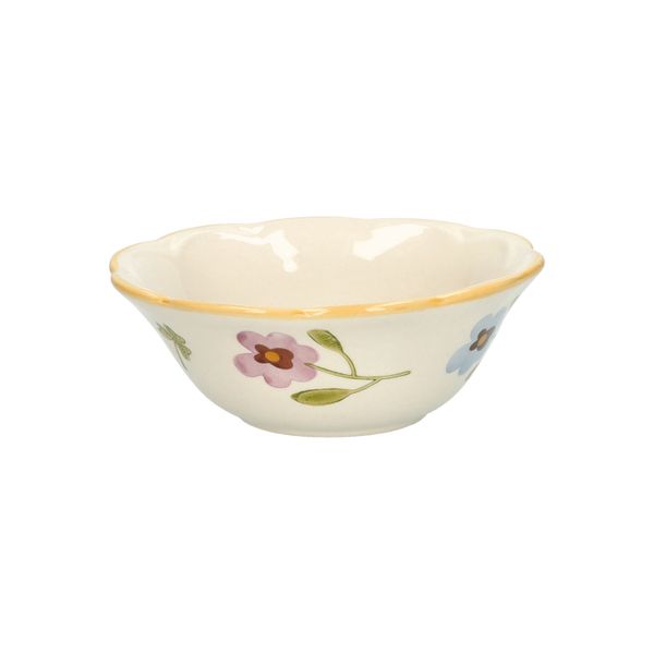 Kom, steengoed, viooltjes, Ø12,5 cm