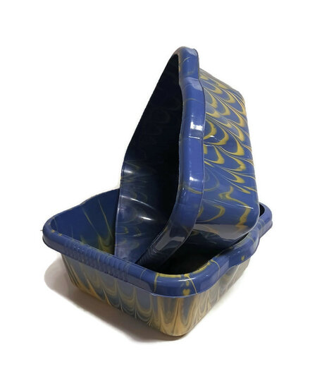 Fairtrade kom of teil van gerecycled plastic 30x30cm - Diverse kleurencombinaties