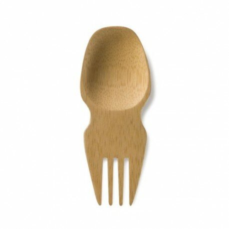 Bambu spork van bamboe hout.