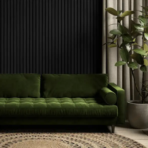 AkuPanel Zwart Eiken Hout | 300cm x 60cm | 1-zijdig écht houtfineer