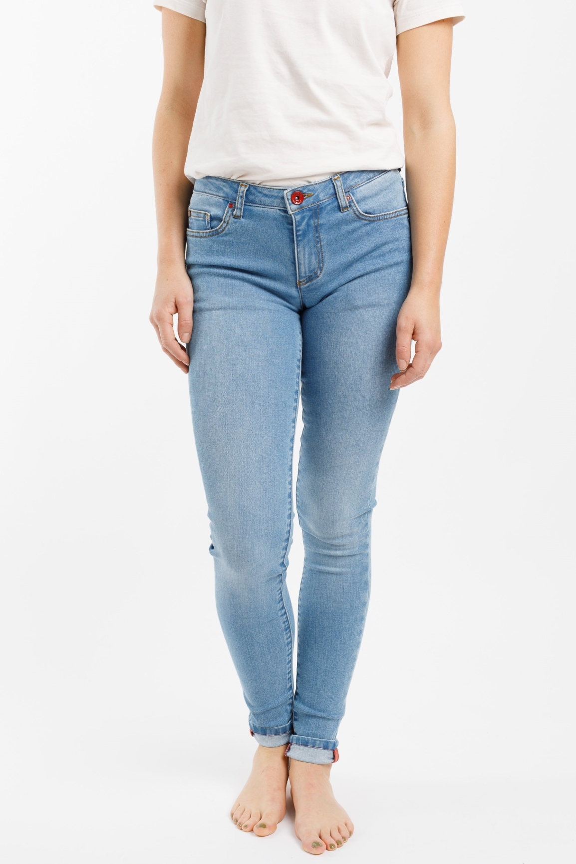 TORLAND  Skinny Jeans Rosa Licht Indigo Blauw