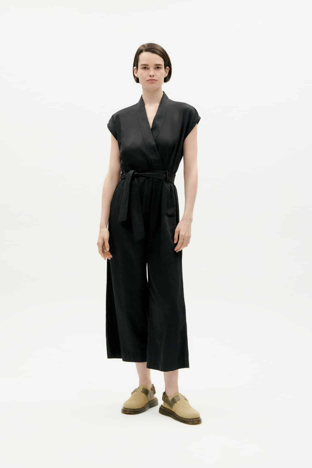 Thinking MU  Jumpsuit Malawi Zwart