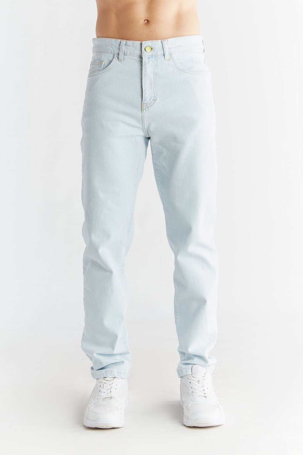 Evermind mannen vegan Rechte Jeans Ijsblauw