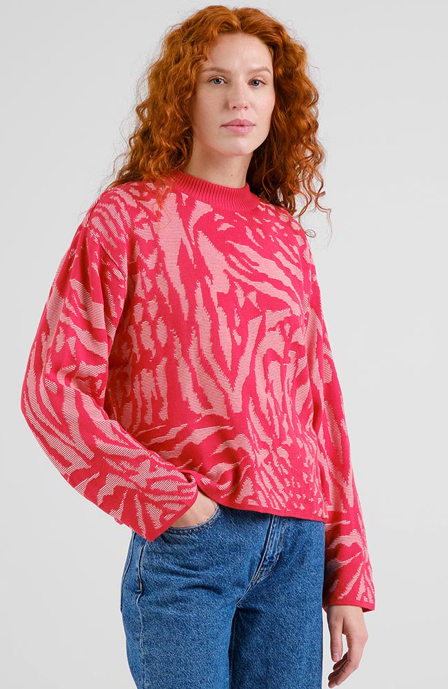 DEDICATED  Trui Limhamn Dierenprint Roze