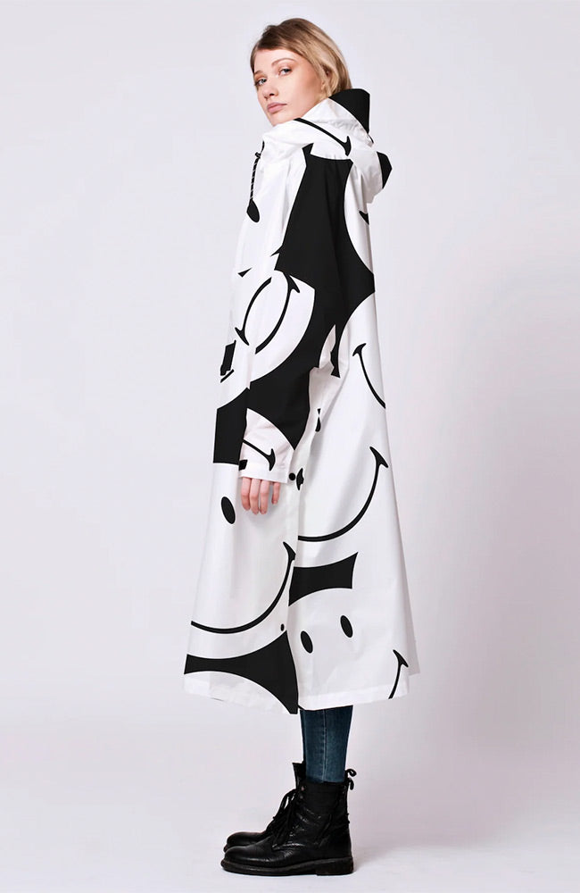 Rainkiss  Poncho Panda Smiley Zwart-Wit
